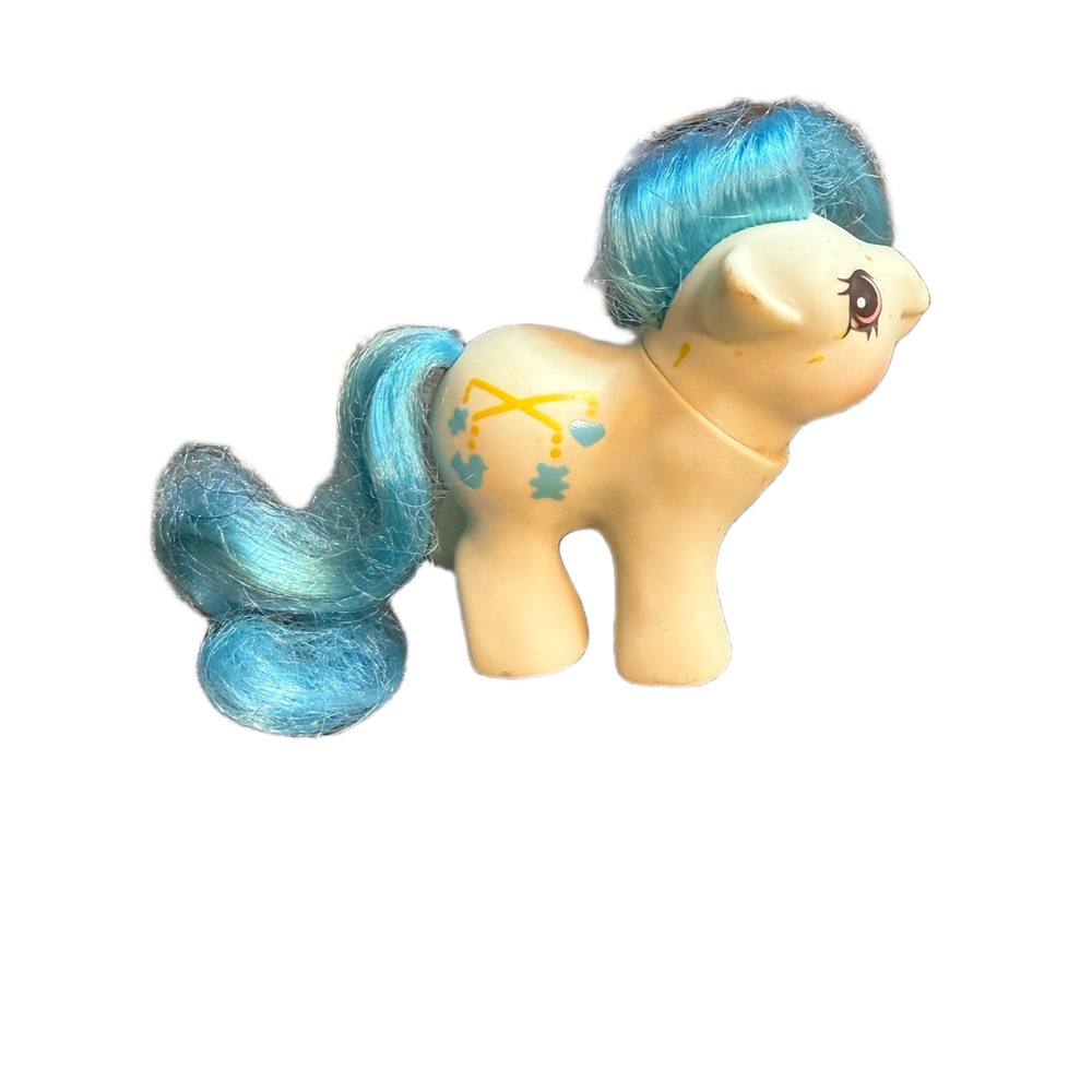 Vintage 1987 Hasbro My Little Pony G1 Baby Dangles Newborns White Blue